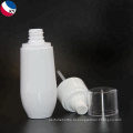 Уникальная форма earled белая косметическая пластичная бутылка для ухода за кожей крем упаковка 